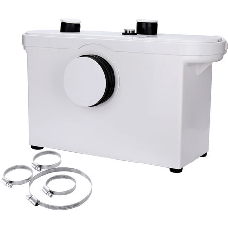 VINGO Wolketon 3/1 Hebeanlage Faekalienpumpe 600W Kompakte Abwasserentsorgung Haenge WC Dusche Waschtisch Haushaltspumpe