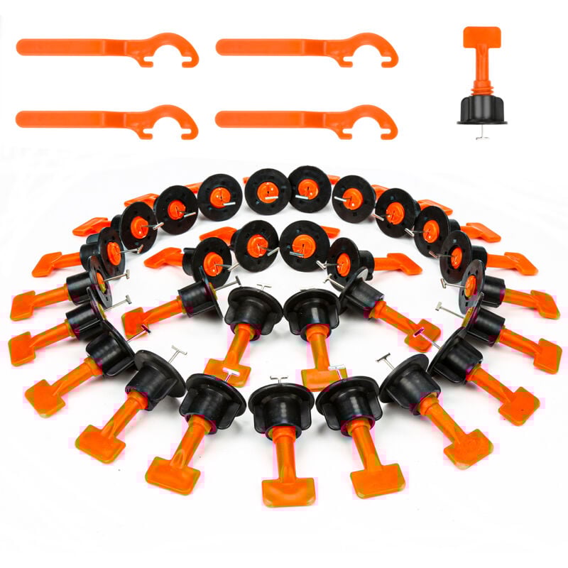 Kit de Nivellement pour Carrelage 110x niveleur de carrelage avec clé spéciale, kit de nivellement de carrelage réutilisable - Vingo