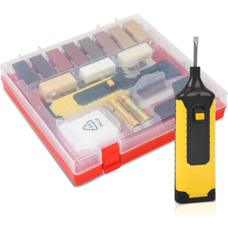 VINGO kit réparation carrelage, kit reparation parquet stratifié de 17 pièces pour surfaces stratifiées et en bois toutes sortes, plans de travail