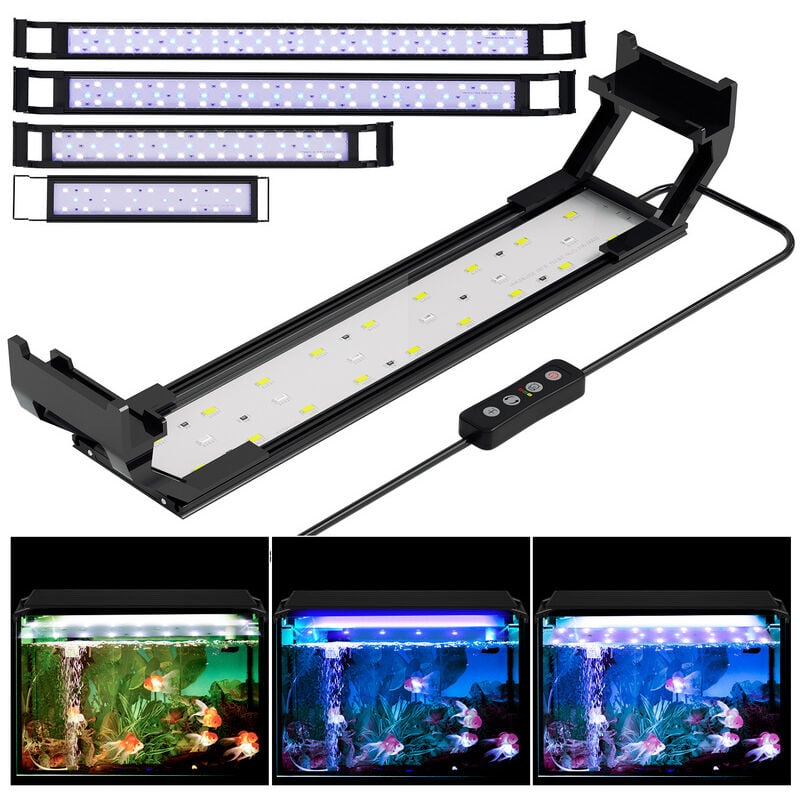 Led Lampe Éclairage pour Poisson Plantes, Lumière Blanc Rouge Bleu de Rampe Aquarium, Economiser energie,10W,35-50cm - Vingo