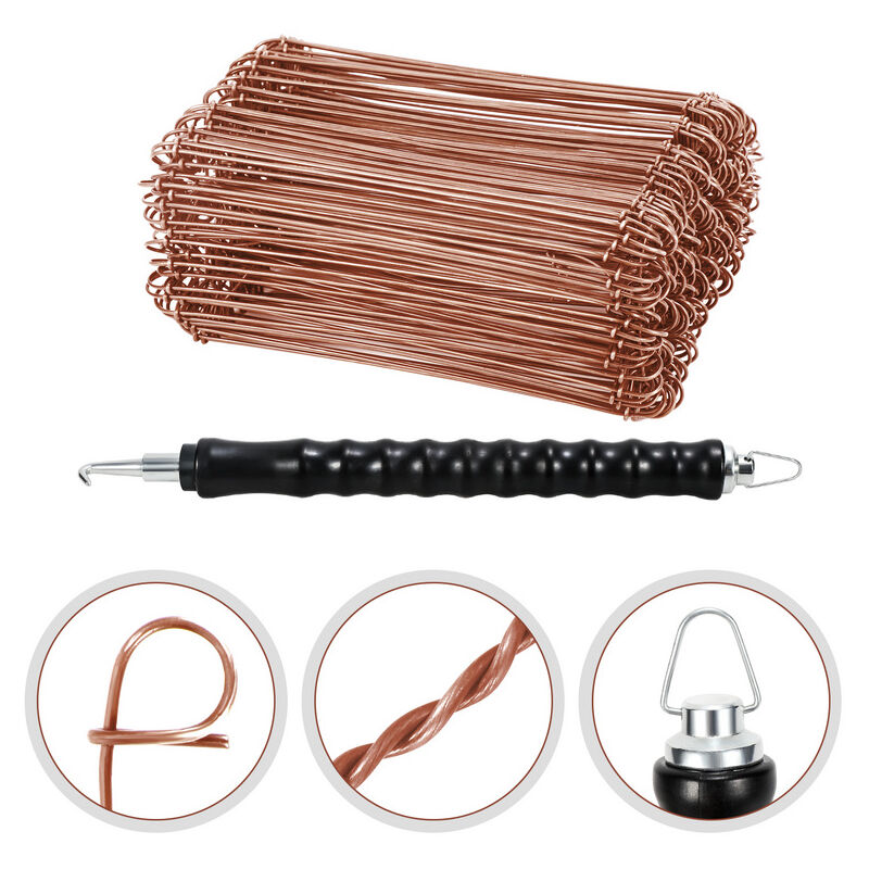 Vingo - lieur automatique professionnel pour ligaturer armature metallique Fil Pour Barres D'armature Twister Crochet 1.0 x 100mm (1000 pcs)