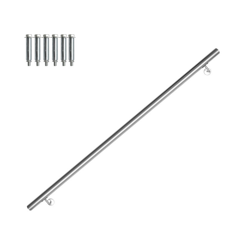 Main courante en acier inoxydable 150cm Rampe d'escalier Support mural - Vingo