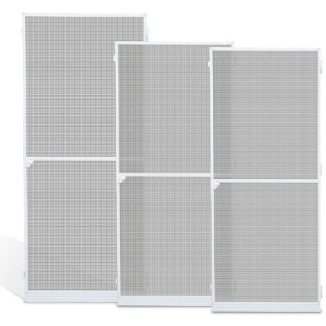 VINGO Moustiquaire Porte moustiquaire à cadre aluminium moustiquaire à gaze protection UV imperméable 120x210CM - Blanc