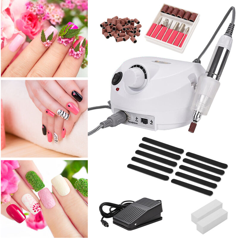 Vingo - Nagelschleifer Elektrische Nagelfräser Schleifgerät set Nailart Maniküre & Pediküre Set Nagelfräser