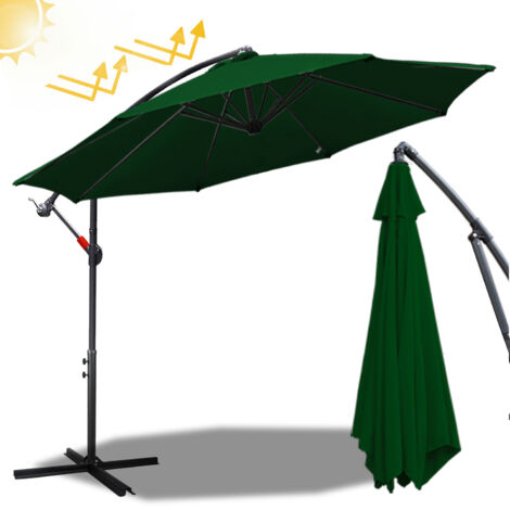 VINGO Ombrellone Deporte Protezione UV e resistente agli agenti atmosferici Ø350cm Verde