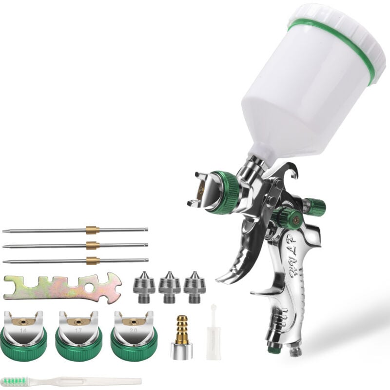 Vingo - einfeben Pistolet à peinture hvlp avec godet à liquide 600 ml 0.35Mpa 140L/min