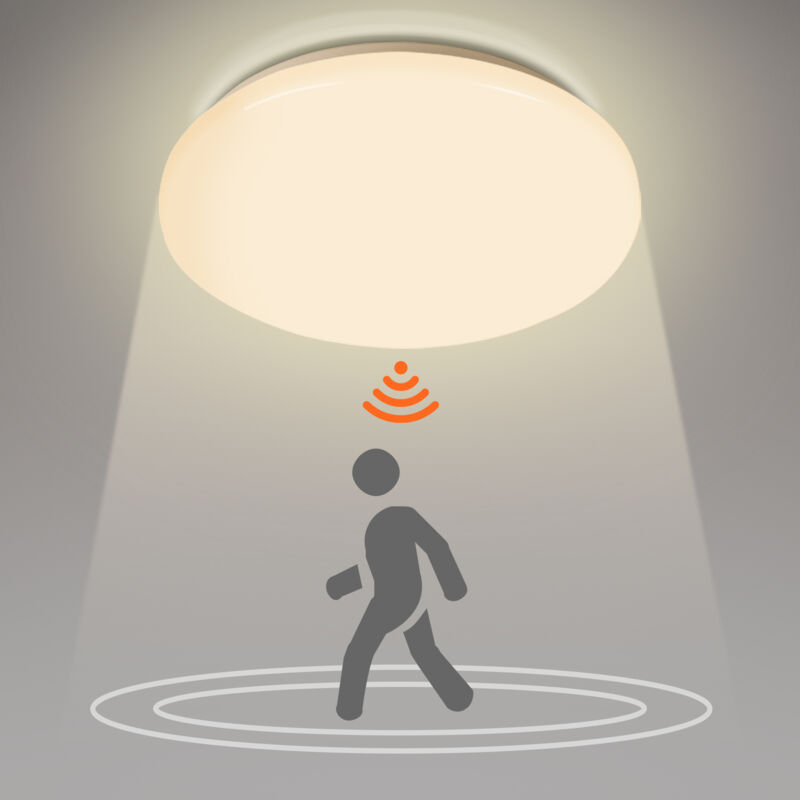 Plafonnier led Plafonnier à induction Moderne pour chambre salle à mange cuisine 12W, Blanc - Vingo