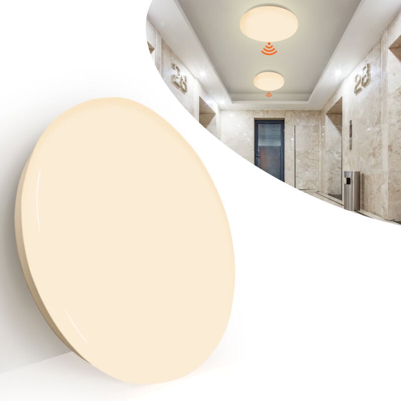 VINGO Plafonnier LED Plafonnier à induction Moderne pour Salon, Chambre, Salle de Bain, 12W, Blanc.