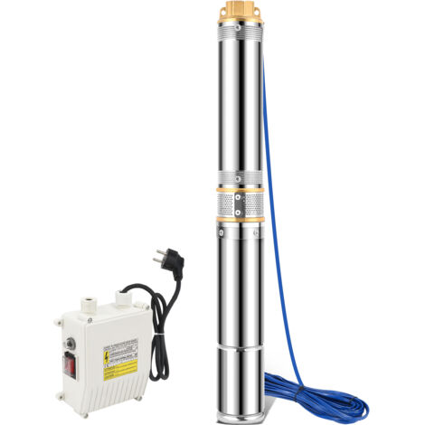 VINGO Pompa per pozzi 750W Pompa sommergibile per acqua di pozzo capacità di pompaggio di acqua pulita fino a 4000L/h altezza massima della pompa 67m