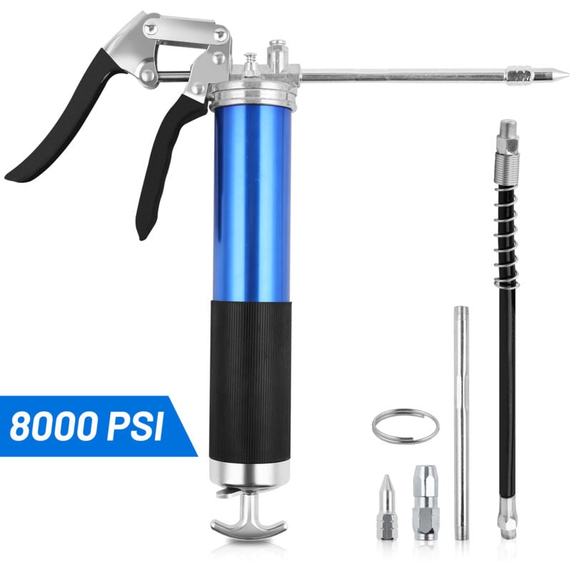 Vingo - Pompe graisse Manuelle Cartouches,tube d'injection et embout inclus Pompe à graisse d'atelier avec levier,d'une seule main 8000psi