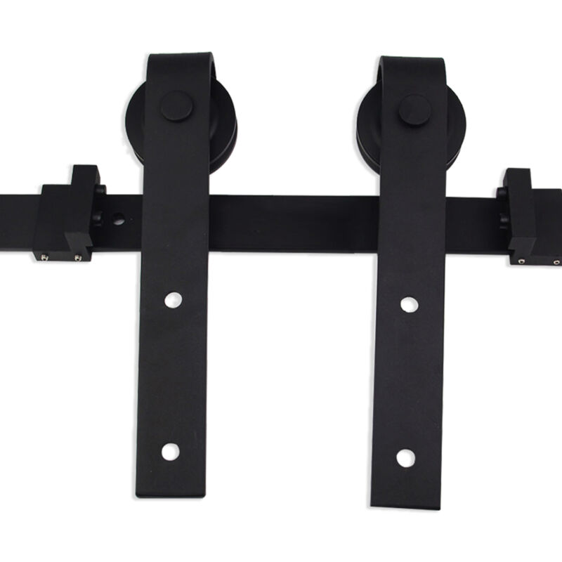 Porte Coulissante Système de porte coulissante Kit de Rail Porte de Grange/Coulissante perçage pour porte épaisseur 35-45 mm largeur 200cm - Vingo