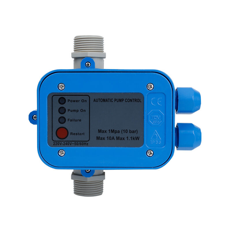 Pressostat pompe de puits Pompe immergée de puits commande de pompe Sans câble jaune - Vingo