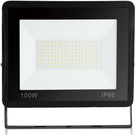 VINGO Projecteur Extérieur LED 100W blanc froid Jardin Garage Spot éclairage de sécurité IP66 Projecteur LED - Noir