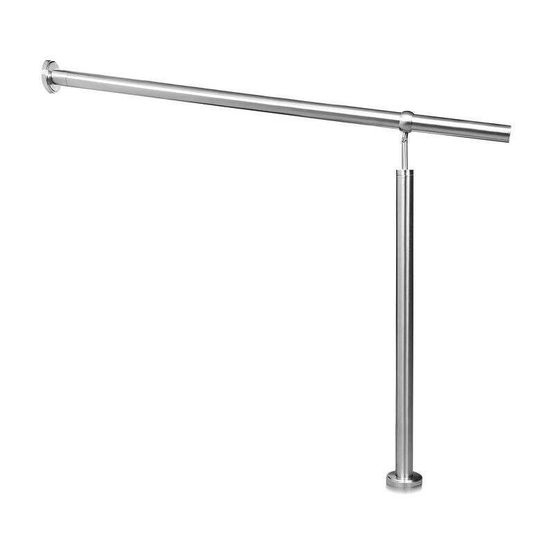 Rampe Escalier Inoxydable Main Courante en Rampe d'escalier pour Escalier Extérieu/intérieur Angle réglable Fixation Mur 80cm - Vingo