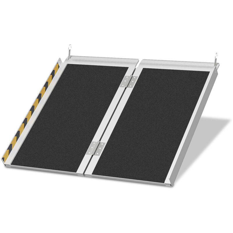 Rampe Fauteuil Roulant Rampe Pliable Antidérapant en Aluminium 2x Portable Surface antidérapante Capacité 270KG 61cm