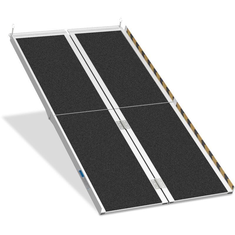 Rampe Fauteuil Roulant Rampe Pliable Antidérapant en Aluminium 2x Portable Surface antidérapante Capacité 270KG 152cm