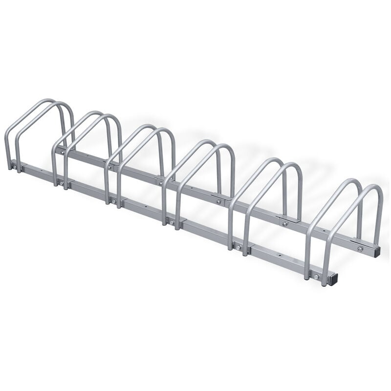 Vingo - Râtelier pour 2/3/4/5/6 vélos Vélos Range Vélo au Sol ou Mural Porte-vélos en Métal Antirouille(6 vélos)