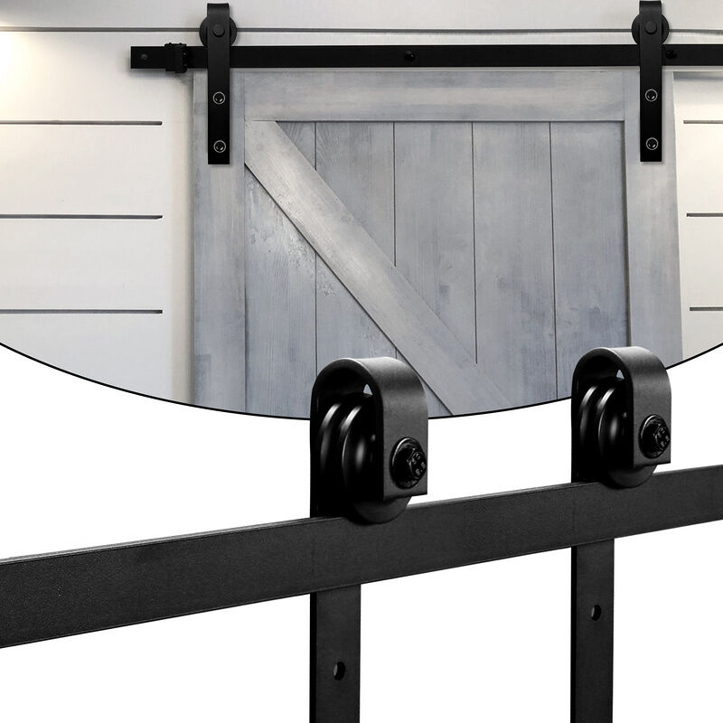 Schiebetürsystem Schiebetürbeschlag Set Schiebetür Schiebetürrolle—Stripes—244cm