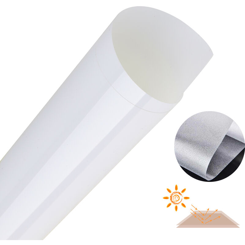 Hengda Film de fenêtre Film de confidentialité opaque auto-adhésif pour fenêtre Film de fenêtre Film de verre uv Givré 45x200cm