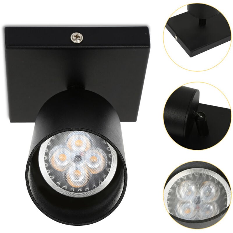 Einfeben Spot de plafond tournante barre spots plafond salon salle à manger cuisine couloir La tête seule