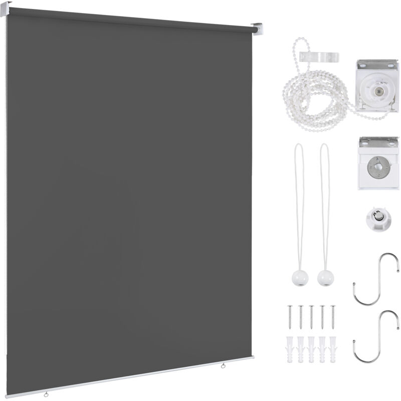 Store vertical enrouleur extérieur pour terrasse ou balcon Paravent rétractable Protection solaire 100x240CM Anthracite - Vingo