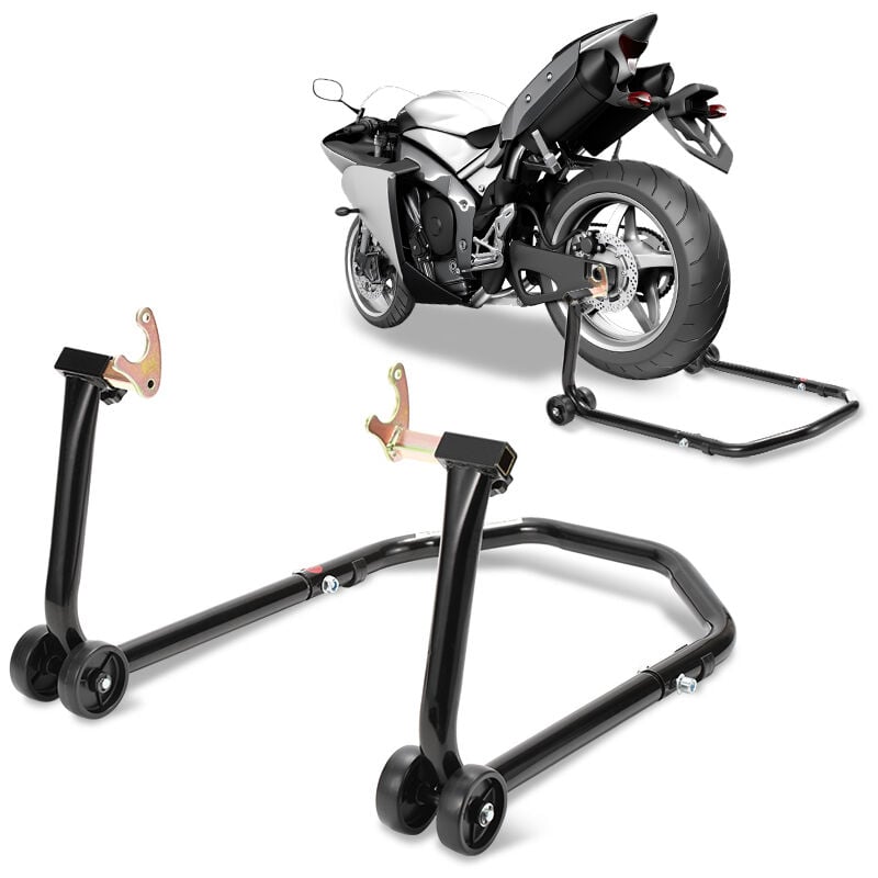 VINGO Support béquille de moto Support de roue arrière de moto avec bras réglable