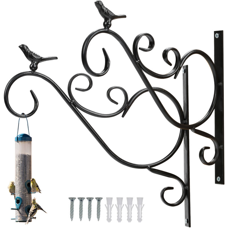 Support de Panier suspendues Feuille 2x Crochet de jardinière murale en fer forgé Suspension de pots de fleurs pour salon Balcon - Vingo