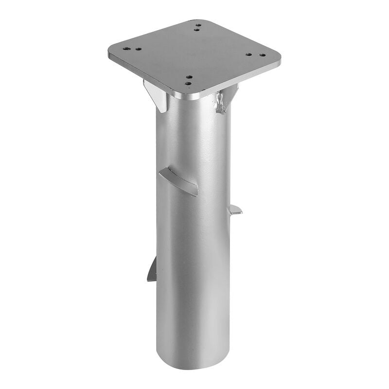 Support de parasol pour ancrage au sol - Métal - Douille de sol - 16x16cm - Ancre de Support - gris - Vingo