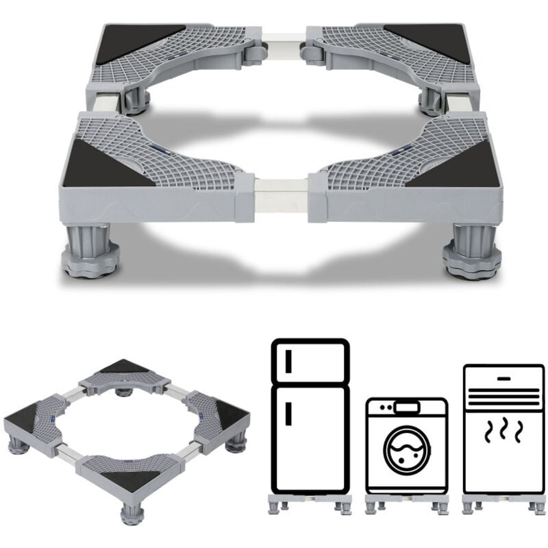 Support machine à laver Piédestal Réglable en hauteur 4 pieds 41-66cm - Vingo