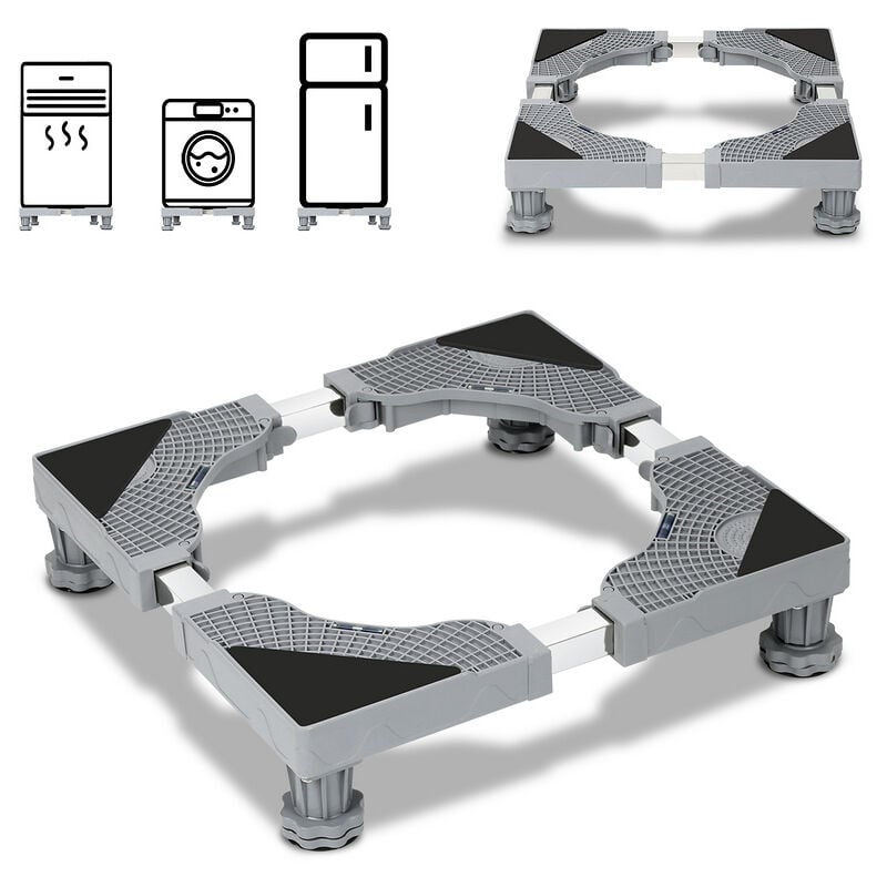 Vingo - Support machine à laver Piédestal Réglable en hauteur 4 pieds 41-66cm