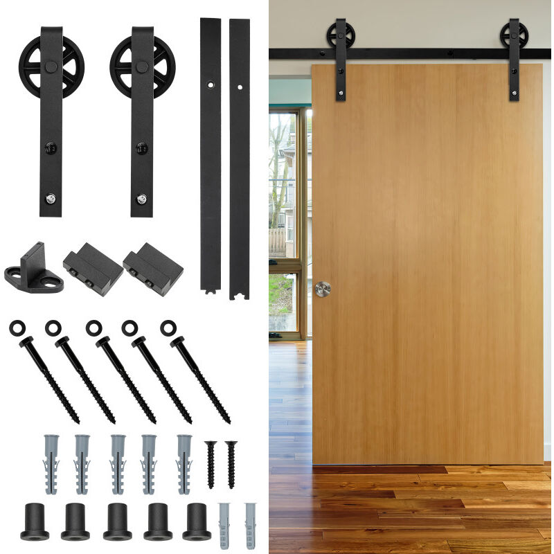 Einfeben Système porte coulissante Système de porte coulissante Poulie Ferrure de porte coulissante Poignée de porte coulissante—Riesenrad—200cm