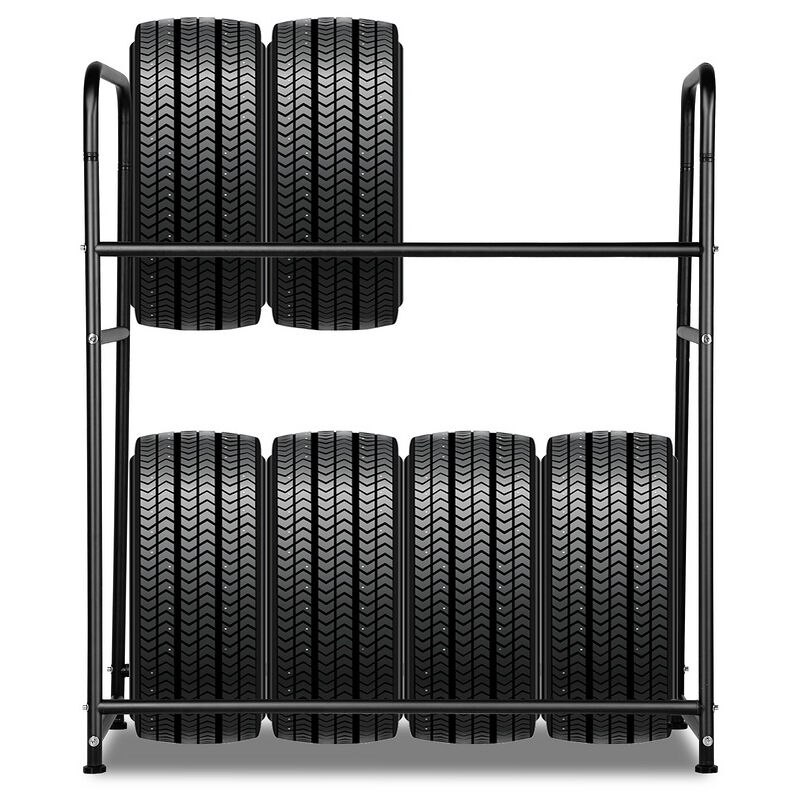 Tagère de Rangement pour 8 pneus, étagère de Rangement, étagère de Rangement, 107 x 46 x 117 cm, capacité de Charge 180 kg - Vingo