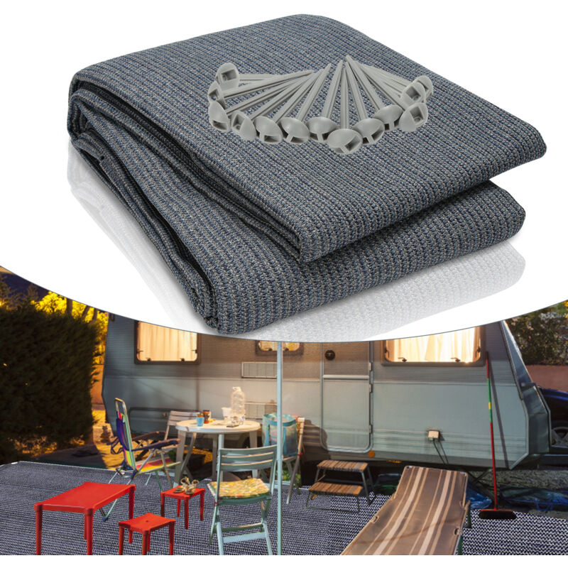 Vingo - Tapis de tente camping, 250 x 400 cm Tapis de sol pour caravane,Tapis d'auvent de Camping
