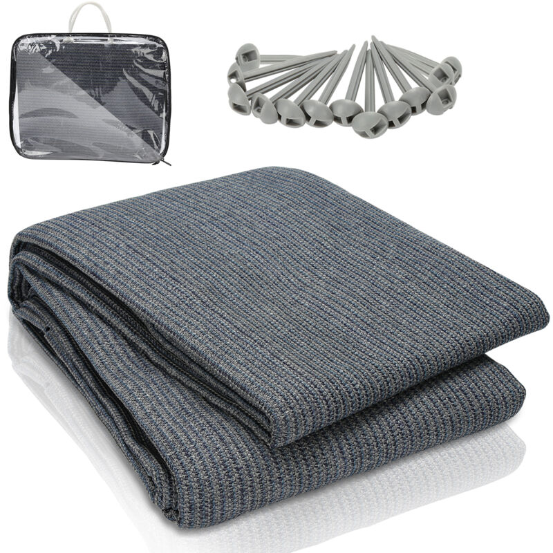 VINGO 2,5 x 2,5 m Tapis de tente camping Tapis de sol pour caravane Tapis d'auvent de Camping