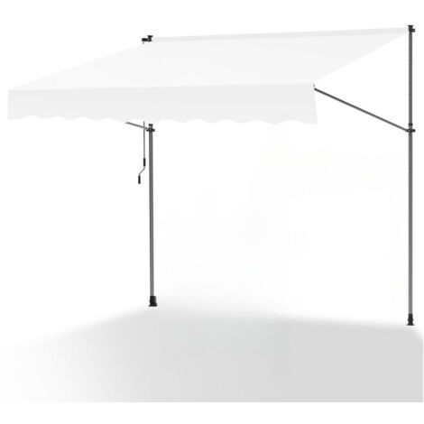 VINGO Tenda a bracci manuale Tenda retrattile senza foratura 200x120cm Crema