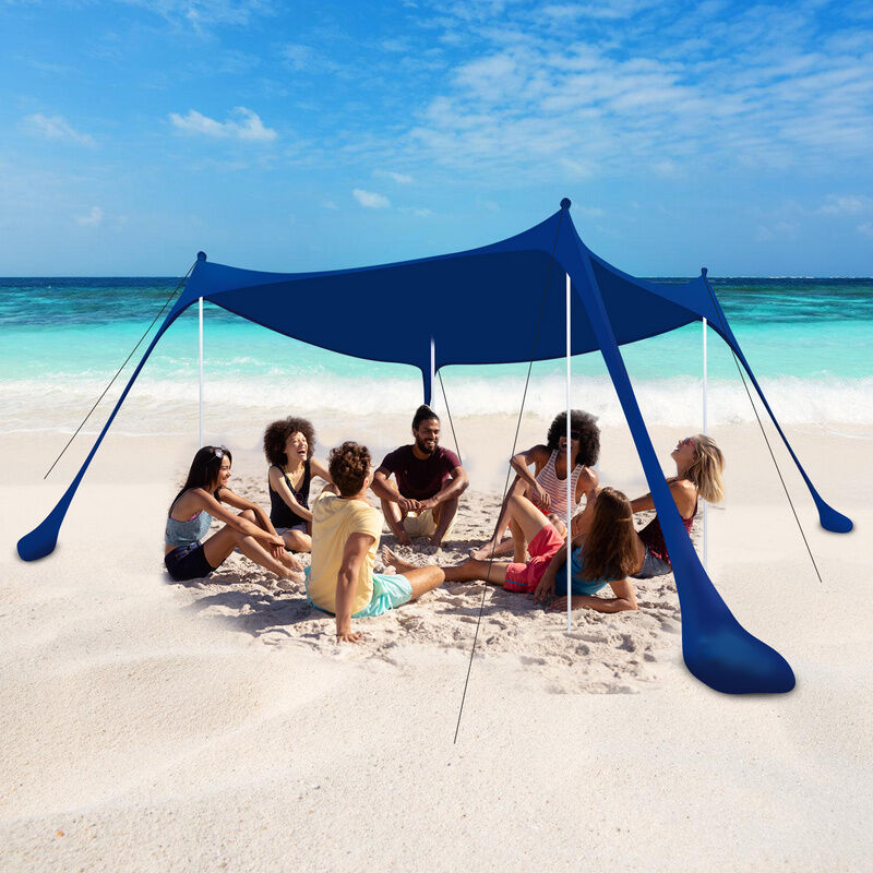 VINGO Tente de plage Event Pavillon Beachmuschel manifestations extérieures Shelter Tente d'abri 3x3x2m