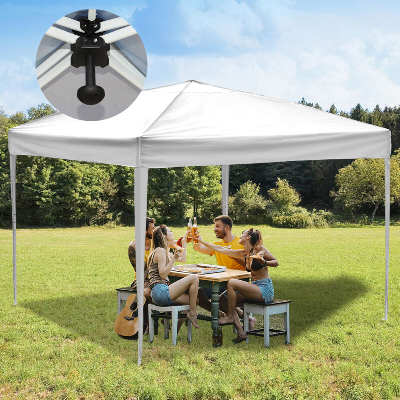 Tente de réception dépliable Tonnelle de jardin Tente pliable Protection contre les uv pour le jardin extérieur, le camping Sans parois latérales