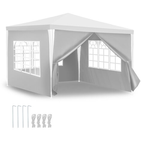 8x12 m, Tente garage de stockage, PVC 850, porte 4,0x3,6 m, gris, avec  statique (type de sol : béton)