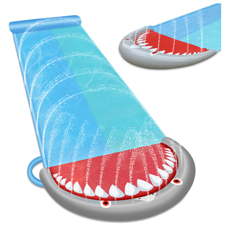 Toboggan aquatique avec système d'arrosage Toboggan extérieur pour jardin et pelouse Toboggan Jouet aquatique 550x145cm - Vingo
