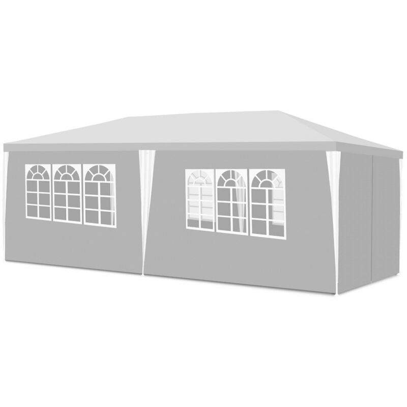 Swanew Tonnelle Pavillon Tente de Fête – Tentes de fête pour des événements festifs, pavillon de jardin et abri pour votre jardin 3x6m Blanc