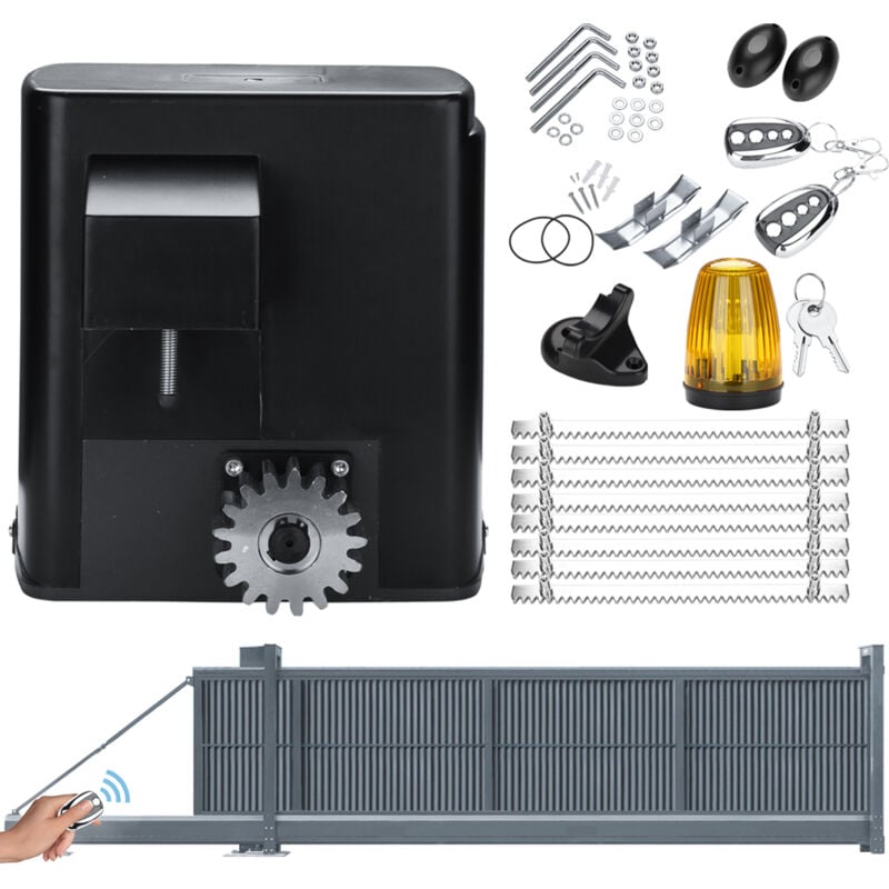 Toröffner Garagentoröffner Schiebetorantrieb, Elektrischer Schiebetorantrieb, Toröffner Schiebetor Toröfffner 280W Torantrieb Set Tor Antrieb mit 2