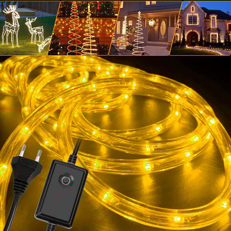Tube lumineux led Party Barre lumineuse Tube lumineux IP44 Chaîne lumineuse Blanc chaud-20m - Vingo