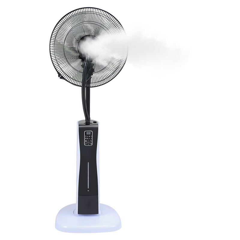 Ventilateur sur pied de 127 cm, Silencieux,Télécommande, Affichage Numérique - 3 Modes - Noir - Vingo