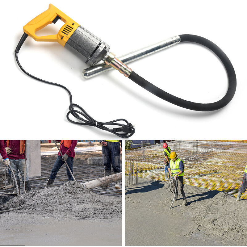 Vibrateur de béton 5000 U/min vibration bouteille bouteille 1.5m vibrateur main vibrateur compacteur de béton 1000W - Vingo