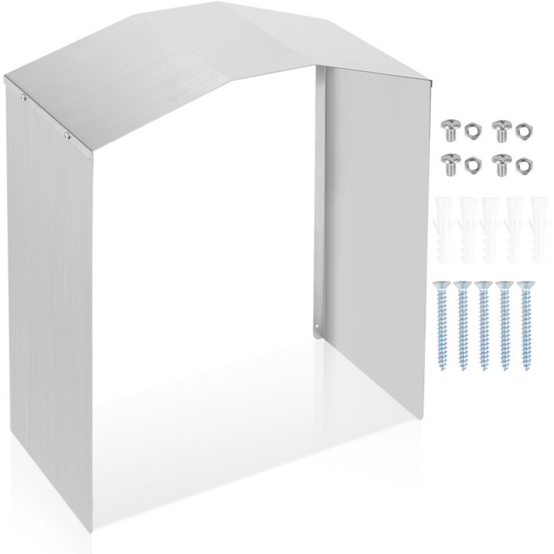 Wallbox protection contre les intempéries acier inoxydable y compris accessoires pour station de recharge - 45 x 40 x 20 cm - Vingo