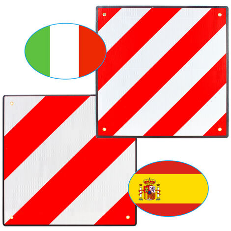 Warntafel Italien Spanien B-Ware 50x50cm Aluminium Reflektor Warnschild Rot  Weiß online kaufen bei Netto