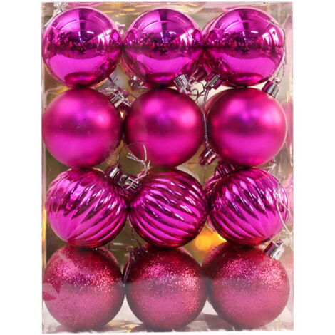 Vingt-quatreensemble de pièces5Ornements sphériques de la taille d'un centimètre, adaptés aux sapins de Noël, aux fenêtres et à la décoration des centres commerciaux
