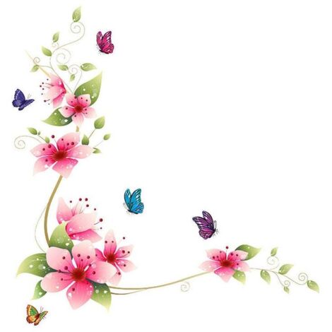 Vinilo decorativo FLORES DE VINO rosa/rojo (62x64 cm)  mariposa floral plantas rama árbol  vinilo decorativo autoadhesivo para salón, habitación infantil, cocina, baño, azulejos