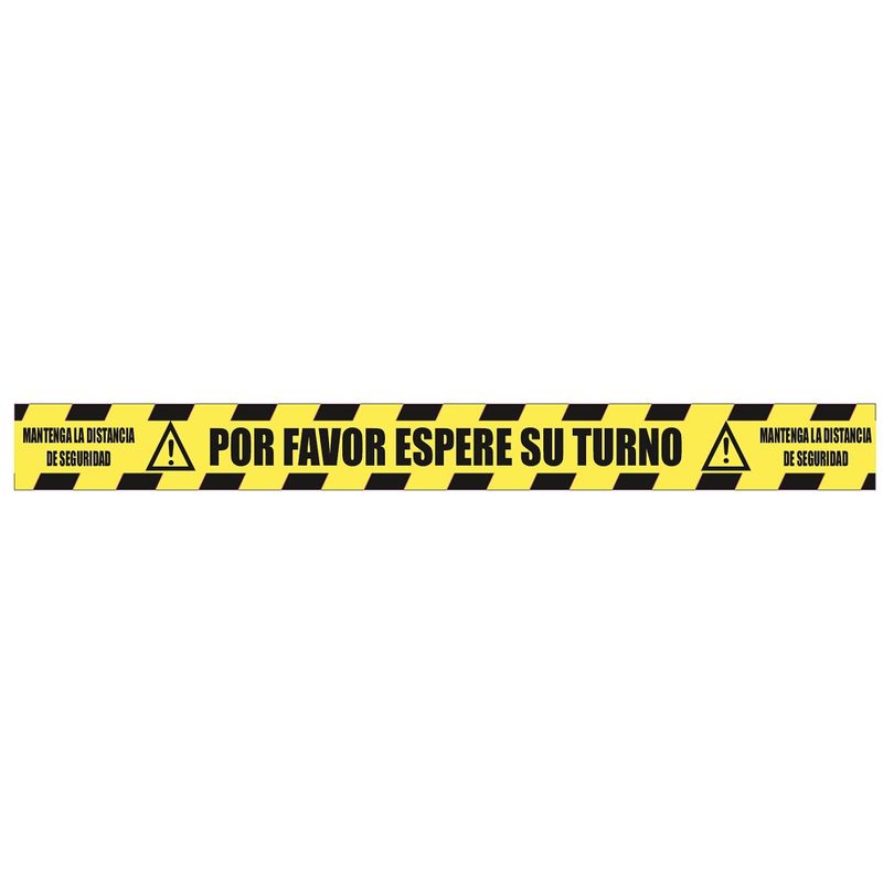 

Vinilo suelo distancia de seguridad negro y amarillo 10x100 Cm 30006 JG Señalización