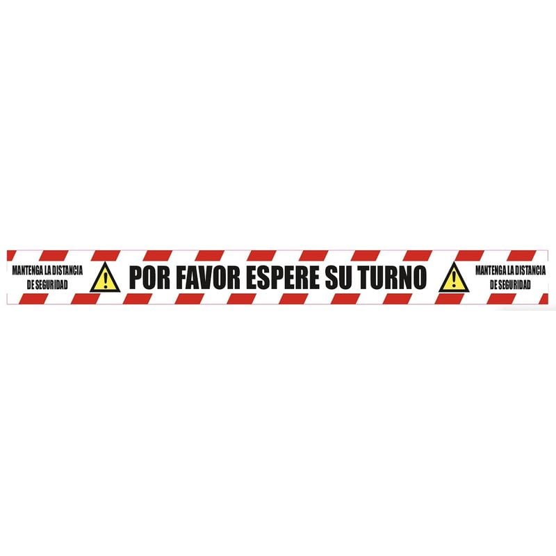 

Vinilo suelo distancia de seguridad rojo y blanco 10x100 Cm 30007 JG Señalización